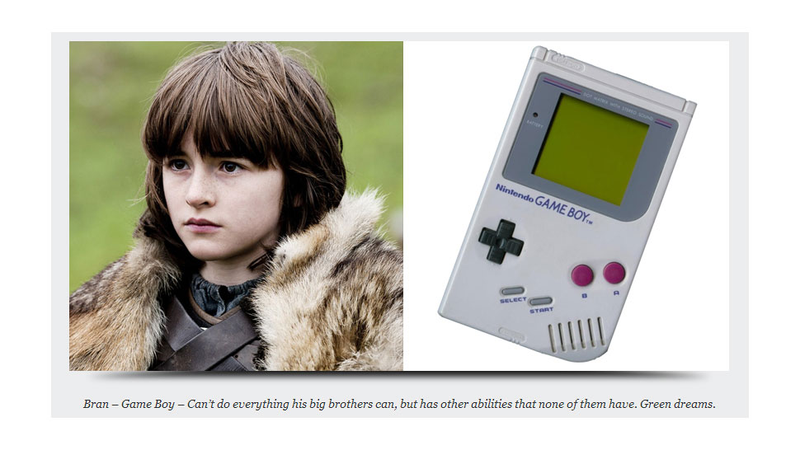 Illustration for article titled How Game Of Thrones Characters Are Like...Video Game Consoles